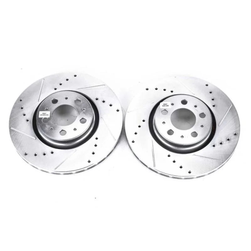 Power Stop Front Evolution Drilled & Slotted Rotors - Main Product View
