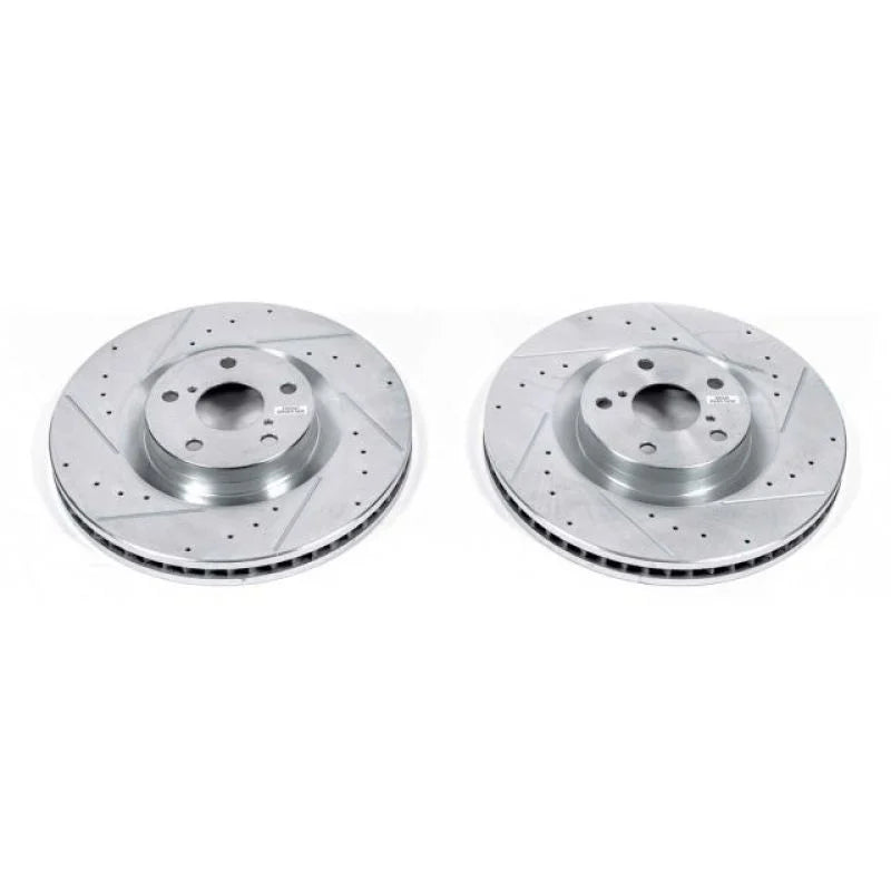 Power Stop Front Evolution Drilled & Slotted Rotors - Main Product View