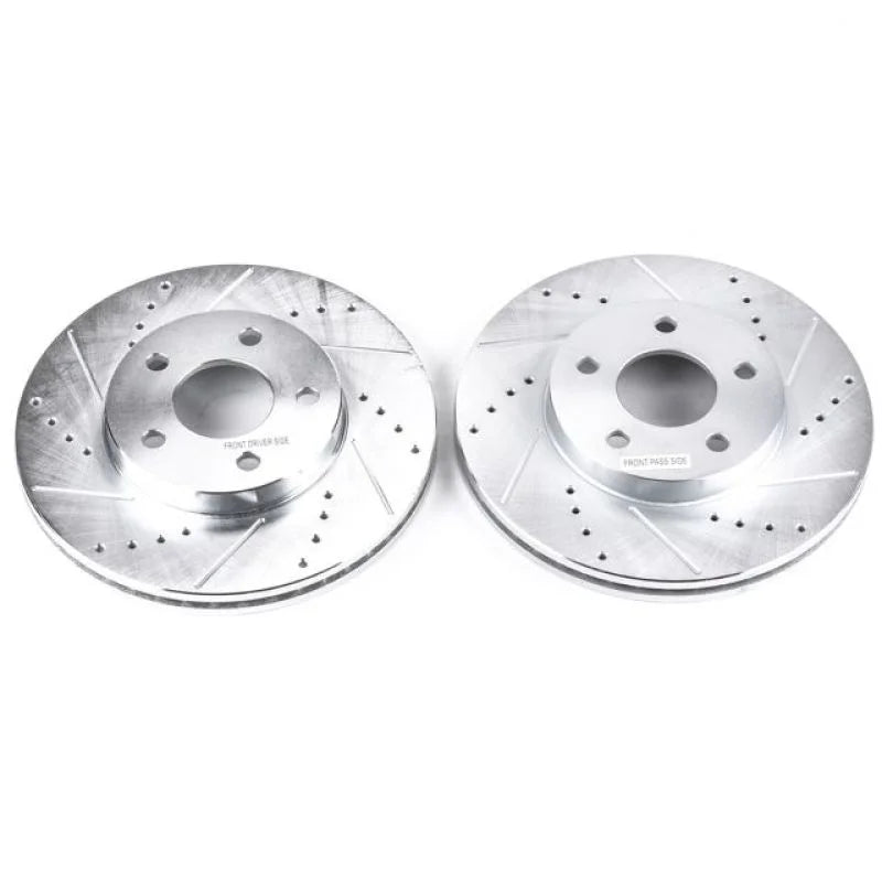 Power Stop Front Evolution Drilled & Slotted Rotors - Main Product View