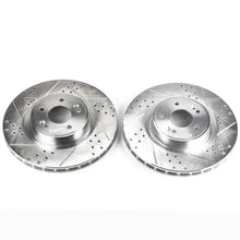 Load image into Gallery viewer, Power Stop Front Evolution Drilled &amp; Slotted Rotors - Pair fits 2010-2016 Hyundai Genesis / Genesis COUPE - Main Product View