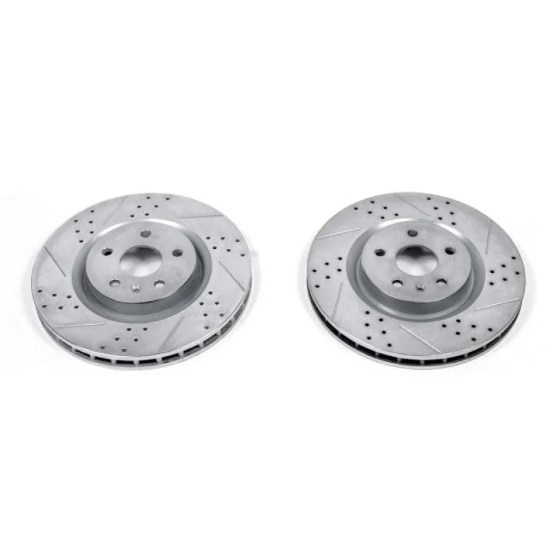 Power Stop Front Evolution Drilled & Slotted Rotors - Main Product View