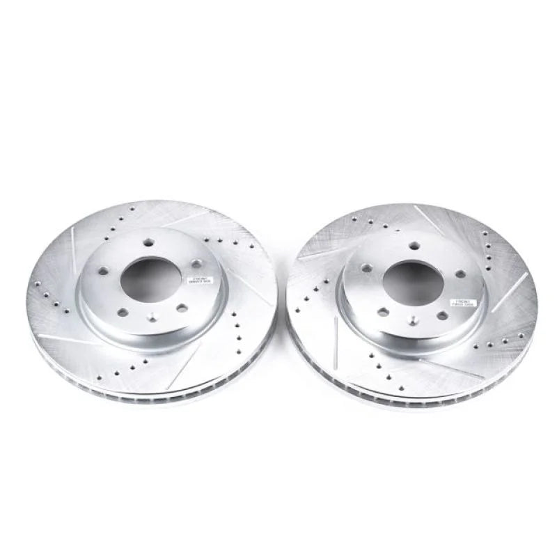 Power Stop Front Evolution Drilled & Slotted Rotors - Main Product View