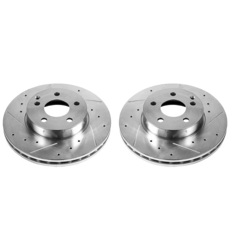 Power Stop Front Evolution Drilled & Slotted Rotors - Main Product View