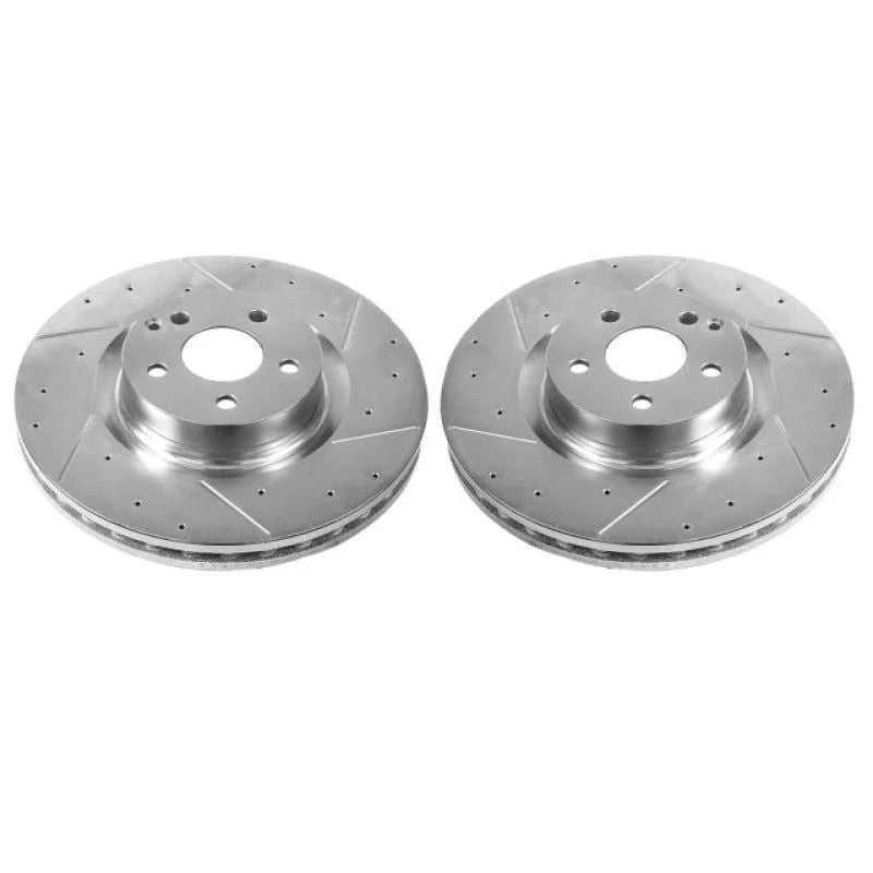 Power Stop Front Evolution Drilled & Slotted Rotors - Main Product View