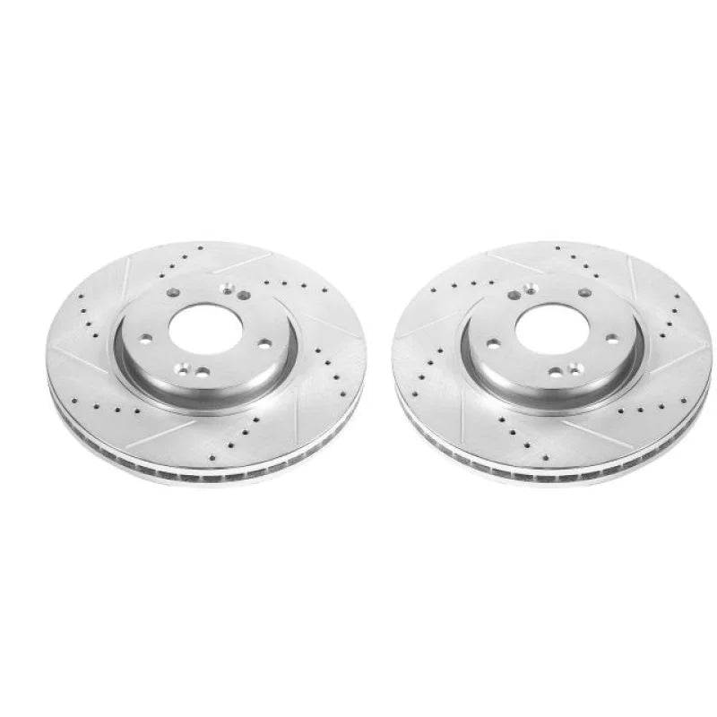 Power Stop Front Evolution Drilled & Slotted Rotors - Main Product View