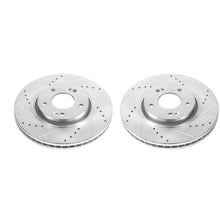 Load image into Gallery viewer, Power Stop Front Evolution Drilled &amp; Slotted Rotors - Main Product View