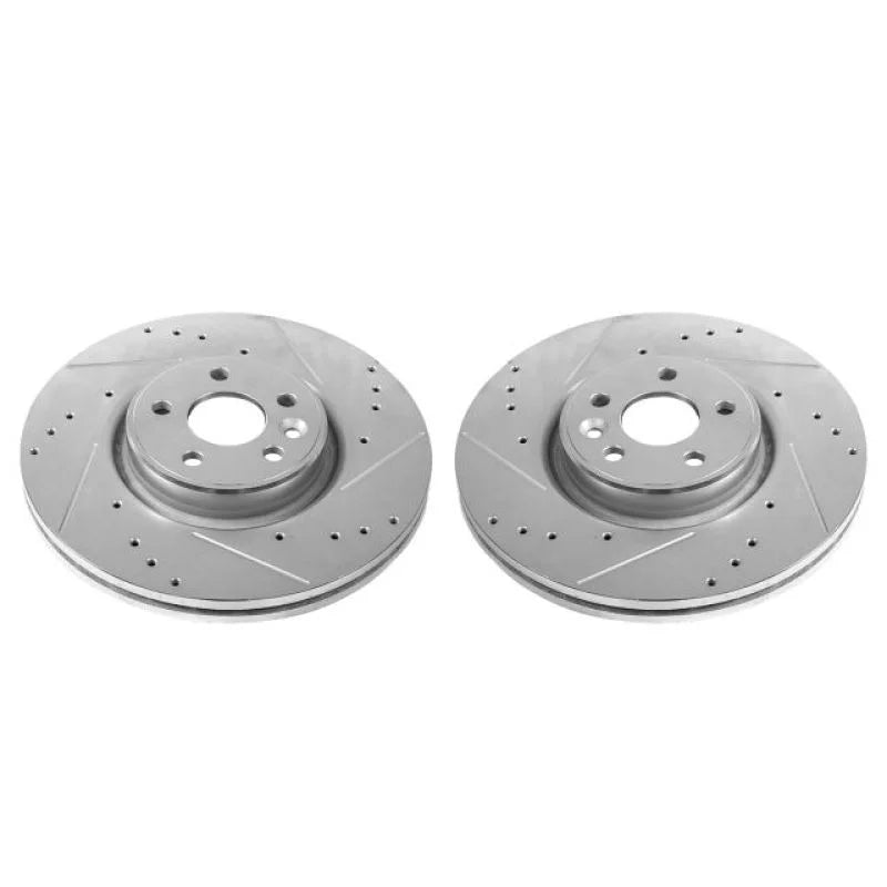 Power Stop Front Evolution Drilled & Slotted Rotors - Main Product View