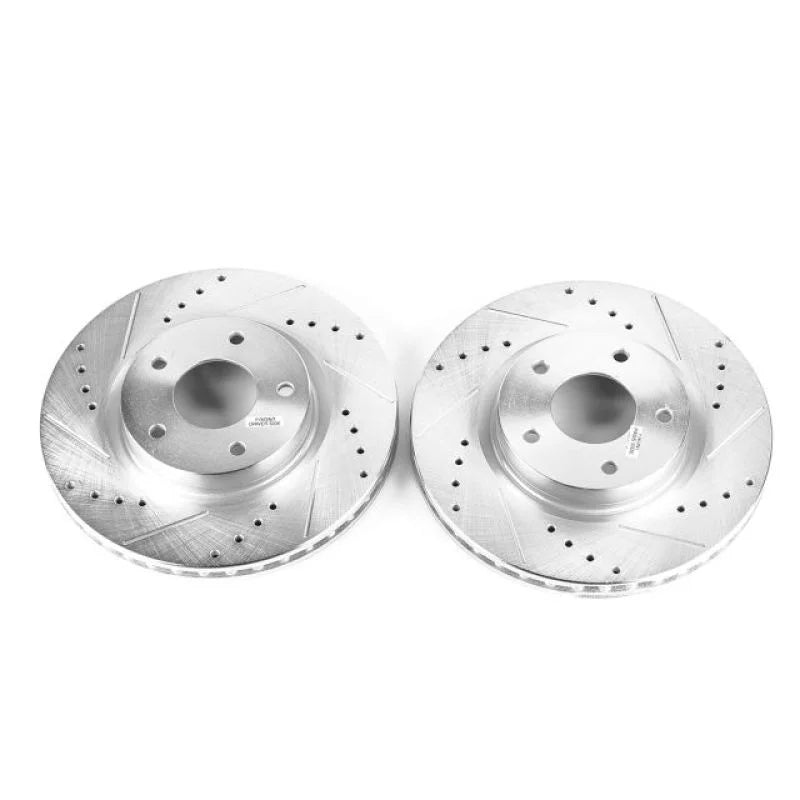 Power Stop Front Evolution Drilled & Slotted Rotors - Pair fits 2013-2025 Nissan Altima - Main Product View