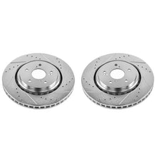 Load image into Gallery viewer, Power Stop Front Evolution Drilled &amp; Slotted Rotors - Pair fits 2014-2016 Acura MDX / 2015-2020 Acura Tlx - Main Product View