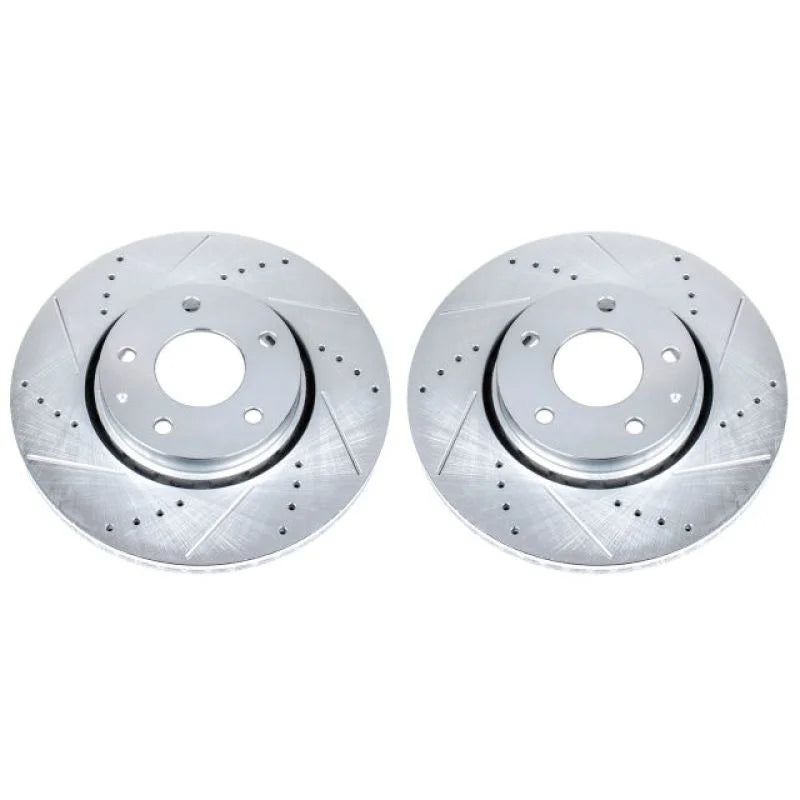 Power Stop Front Evolution Drilled & Slotted Rotors - Pair fits 2016-2024 Mazda 6 / Cx-5 - Main Product View