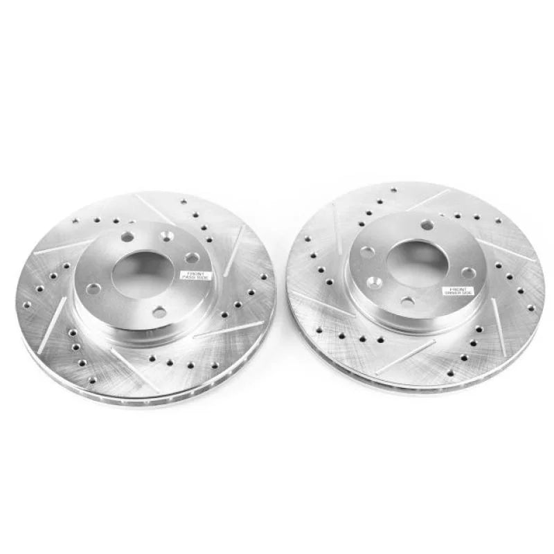 Power Stop Front Evolution Drilled & Slotted Rotors - Main Product View