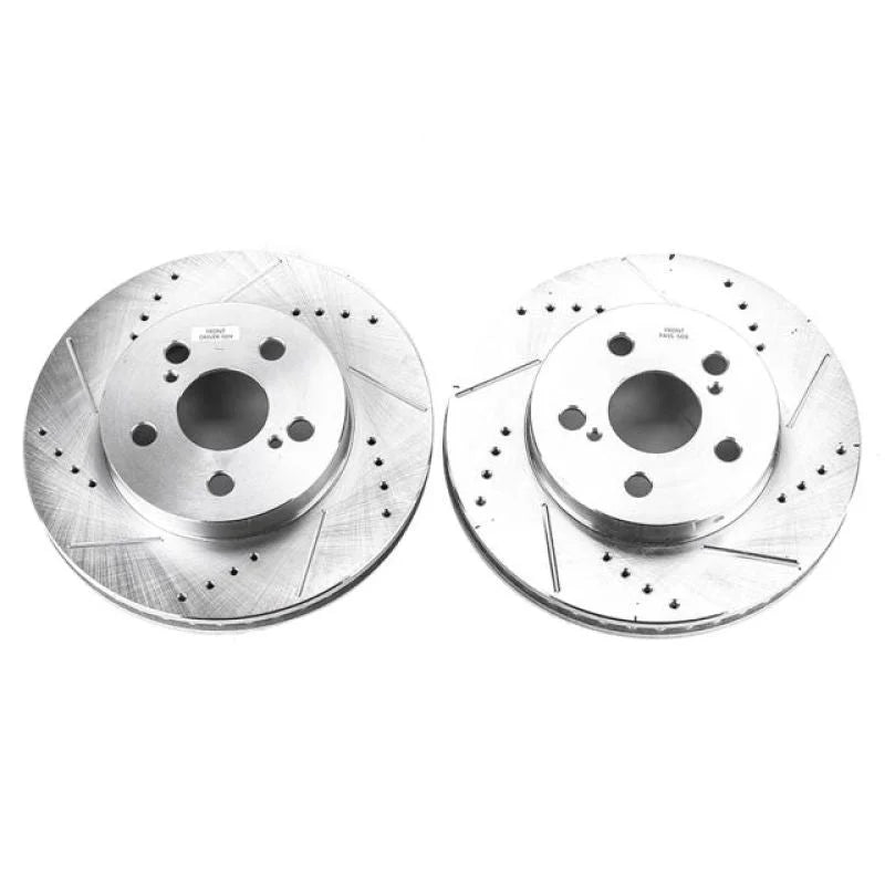 Power Stop Front Evolution Drilled & Slotted Rotors - Main Product View