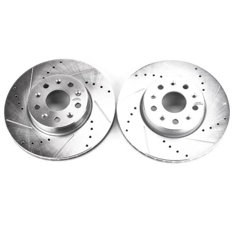 Power Stop Front Evolution Drilled & Slotted Rotors - Main Product View