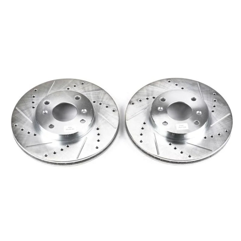 Power Stop Front Evolution Drilled & Slotted Rotors - Main Product View