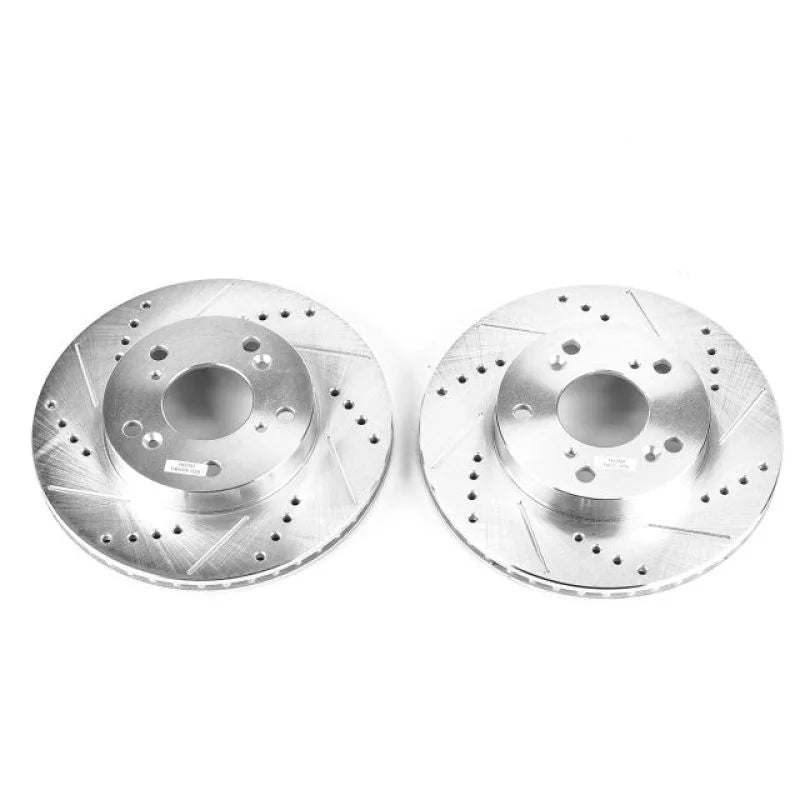 Power Stop Front Evolution Drilled & Slotted Rotors - Main Product View