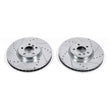Load image into Gallery viewer, Power Stop Front Evolution Drilled &amp; Slotted Rotors - Main Product View