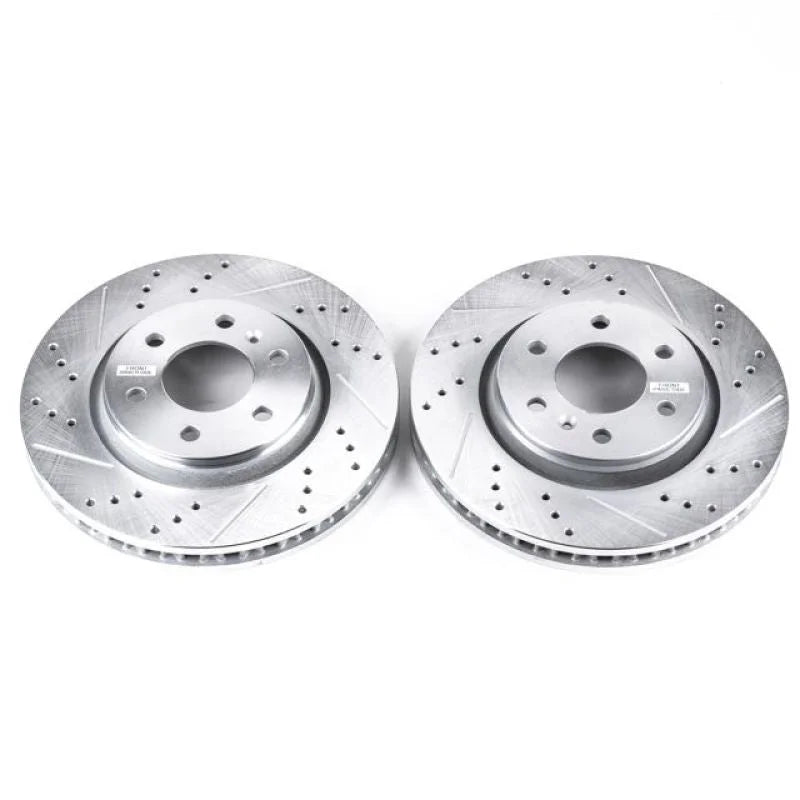 Power Stop Front Evolution Drilled & Slotted Rotors - Main Product View