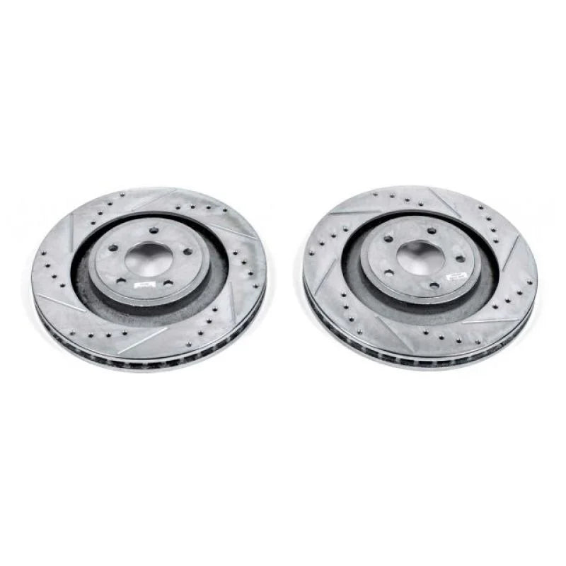 Power Stop Front Evolution Drilled & Slotted Rotors - Main Product View