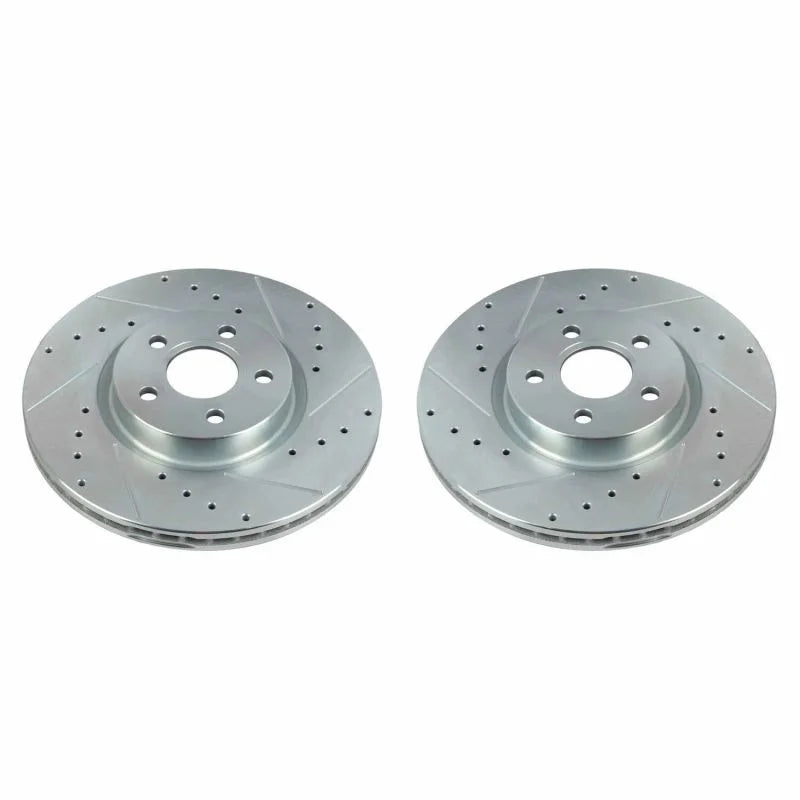 Power Stop Front Evolution Drilled & Slotted Rotors - Main Product View