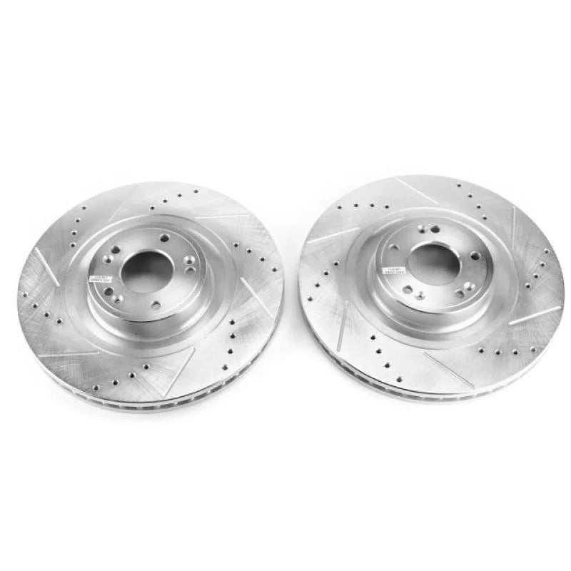 Power Stop Front Evolution Drilled & Slotted Rotors - Main Product View