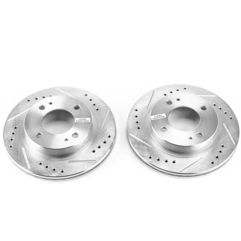 Power Stop Front Evolution Drilled & Slotted Rotors - Main Product View