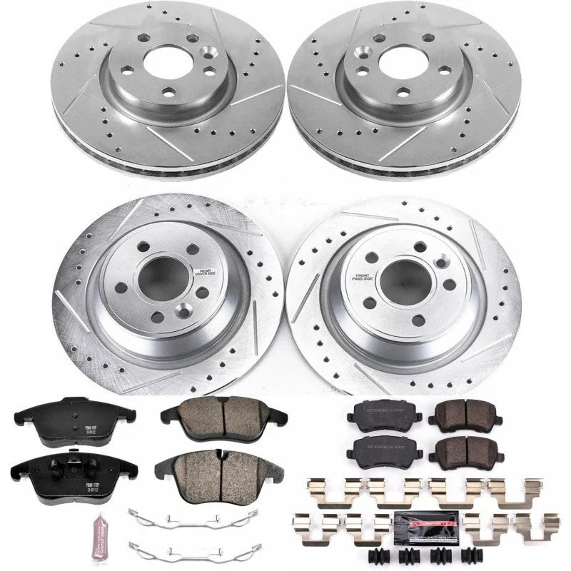 Power Stop Front & Rear Z23 Evolution Brake Kit fits Land Rover Range Rover / 2015 Land Rover Range Rover Evoque Autobiogr...