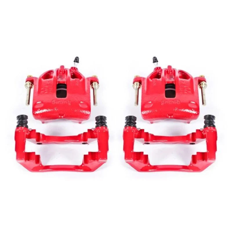 Power Stop Front Red Calipers w/Brackets - Main Product View