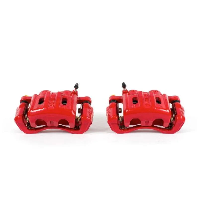 Power Stop Front Red Calipers w/Brackets Pair fits 1995-1998 Eagle Talon TSI / 1999 Mitsubishi Diamante / 1997 1998 Mitsub...