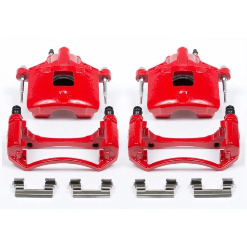 Power Stop Front Red Calipers w/Brackets Pair fits 1997-2005 Buick Century / 2000-2005 Buick LeSabre Custom / 1998 2000 Bu...