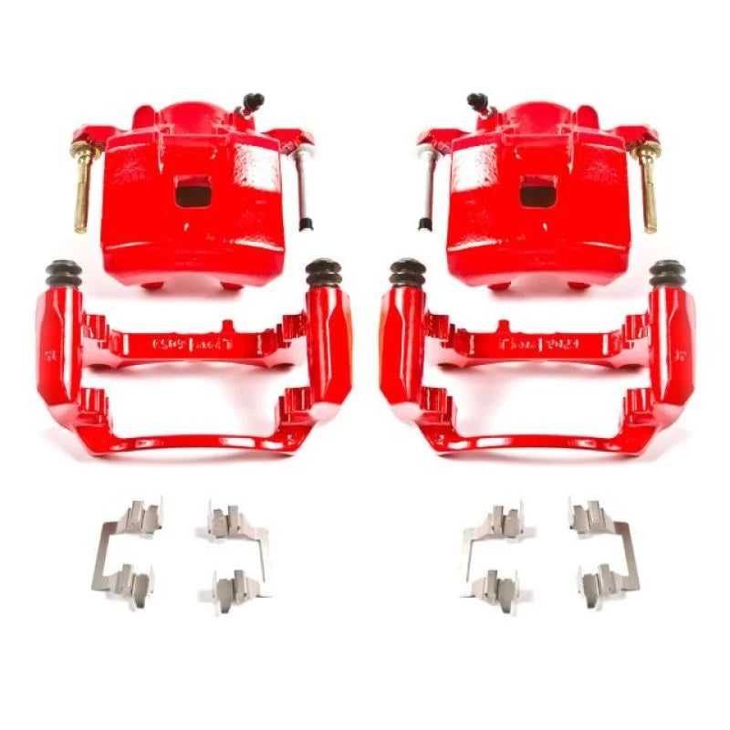 Power Stop Front Red Calipers w/Brackets Pair fits 2005-2008 Chevrolet Cobalt / 2005-2007 Chevrolet Cobalt SS / 2008 Chevr...
