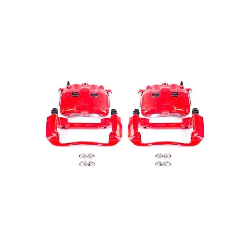 Power Stop Front Red Calipers w/Brackets Pair fits 2005-2008 Dodge Dakota / 2006-2008 Ram 1500 LARAMIE / 2008 Ram 1500 / 2...
