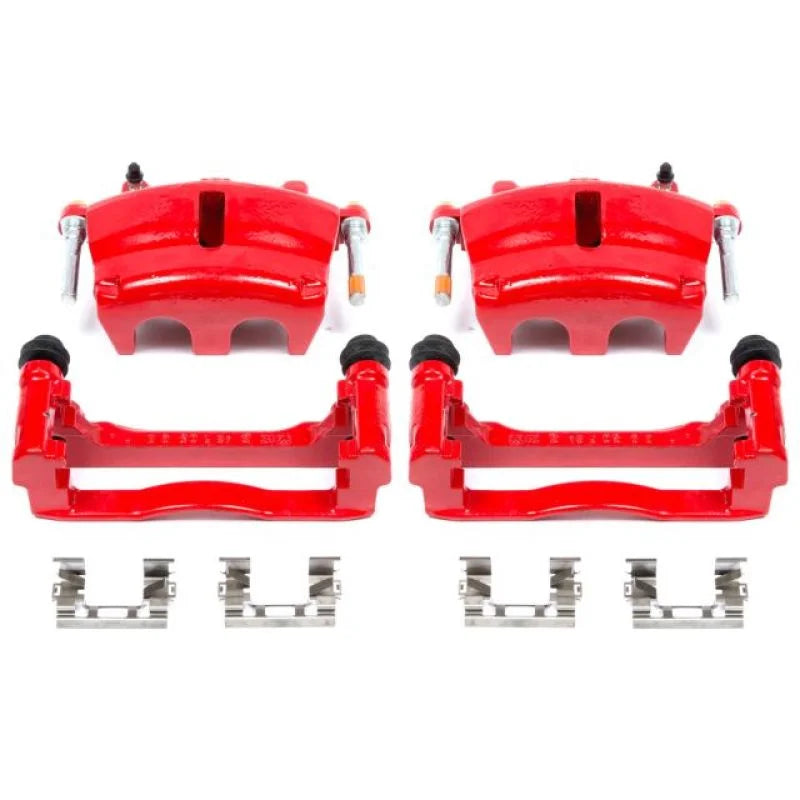 Power Stop Front Red Calipers w/Brackets Pair fits 2012 2013 Buick Enclave / 2008-2011 Buick Enclave CX / 2014-2017 Buick ...