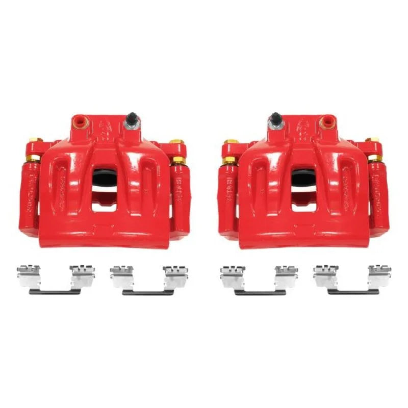 Power Stop Front Red Calipers w/Brackets Pair fits 2012-2014 2018-2020 Chrysler 300 / 2013-2017 Chrysler 300 C / 2012 Chry...