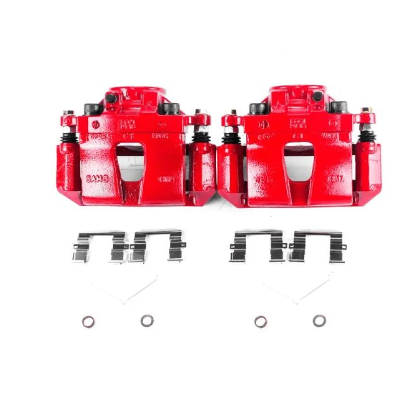 Power Stop Front Red Calipers w/Brackets Pair fits 2019-2021 Hyundai Kona Electric / 2015 Hyundai Sonata / 2016-2019 Hyund...