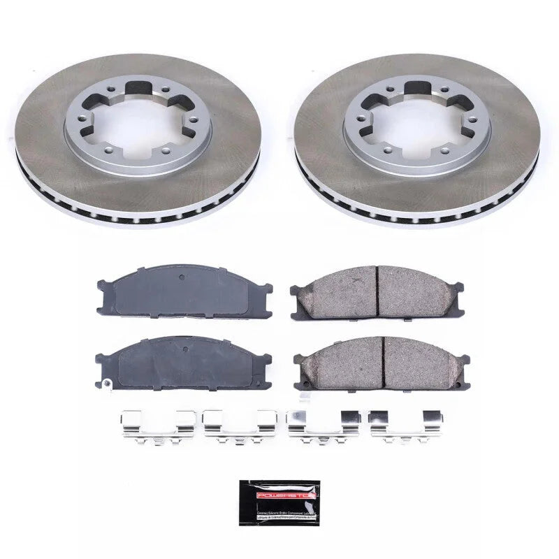 Power Stop Front Semi-Coated Rotor Kit fits 1985-1986 Nissan 720 / 1986-1994 Nissan D21 / 1998-2002 Nissan Frontier / 1987...