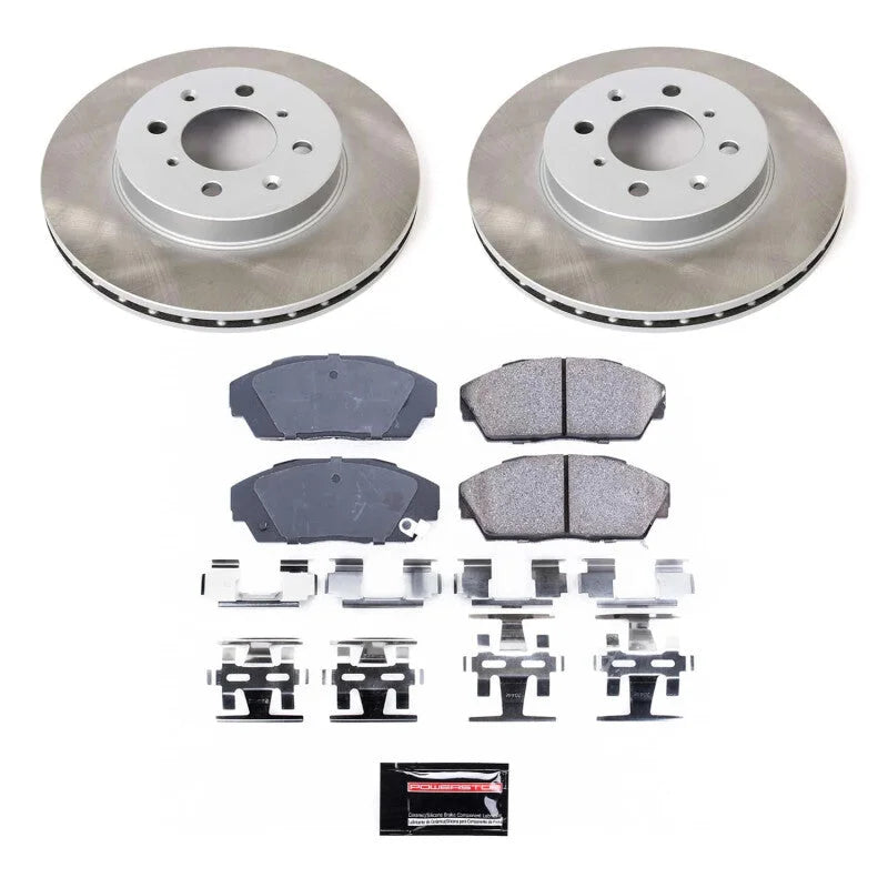 Power Stop Front Semi-Coated Rotor Kit fits 1990-1993 Acura Integra GS / 1992-1993 Acura Integra GS-R / 1990-1993 Honda Ci...
