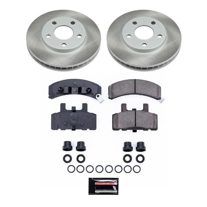 Power Stop Front Semi-Coated Rotor Kit fits 1990-1993 Cadillac Commercial Chassis / 1990-1993 Cadillac Deville / 1990-1992...