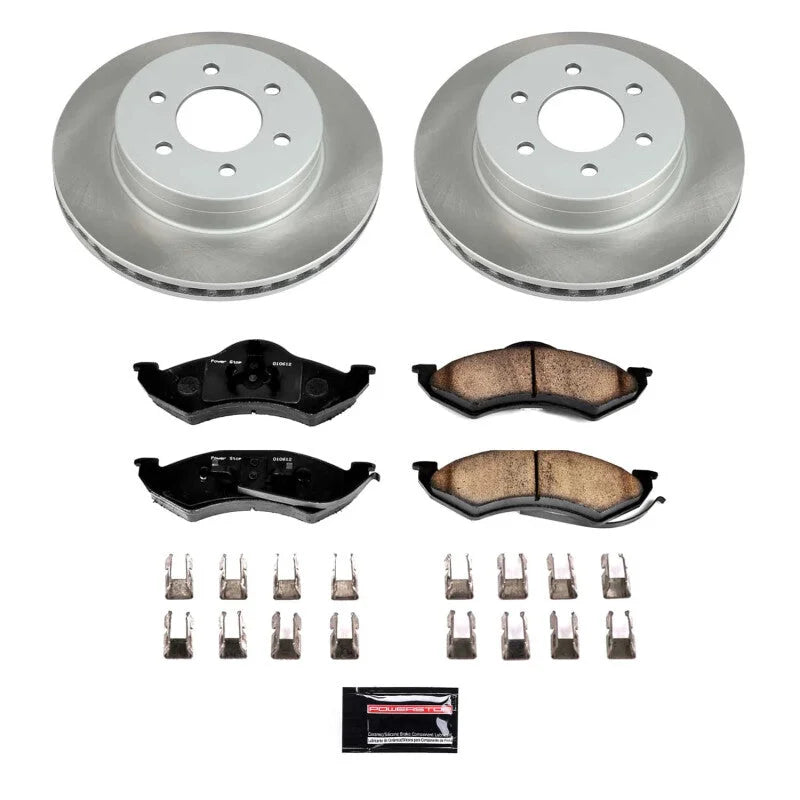 Power Stop Front Semi-Coated Rotor Kit fits 1998-1999 Dodge Dakota / DURANGO