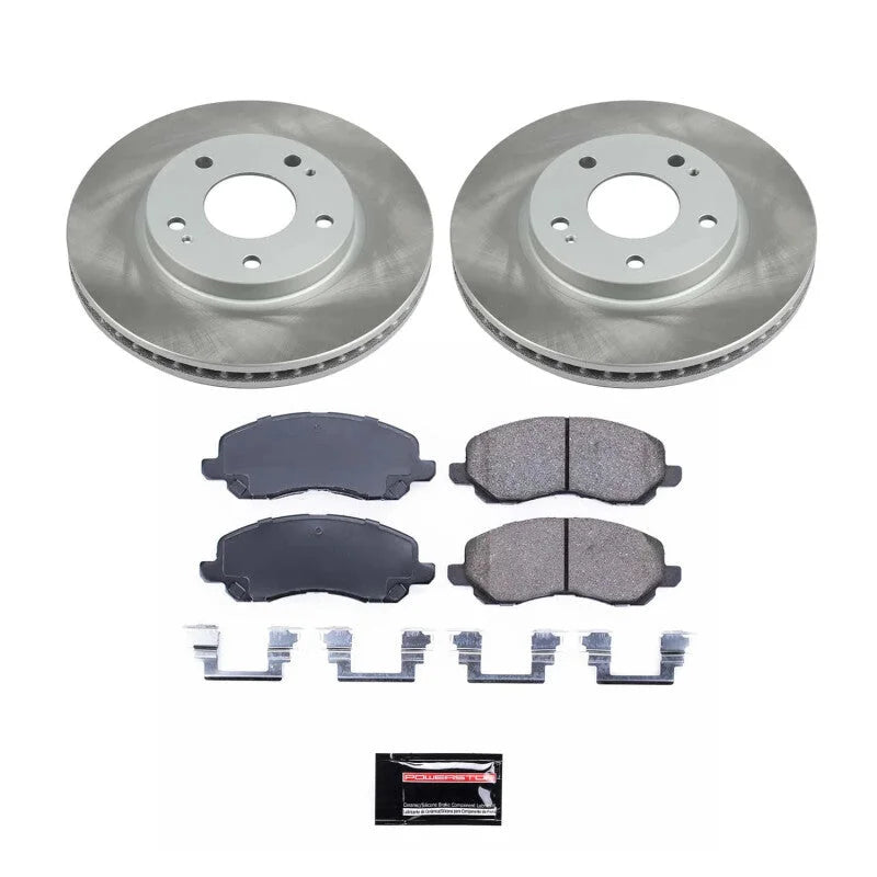 Power Stop Front Semi-Coated Rotor Kit fits 2001-2005 Chrysler Sebring / 2001-2005 Dodge Stratus / 2002-2005 Mitsubishi Ec...