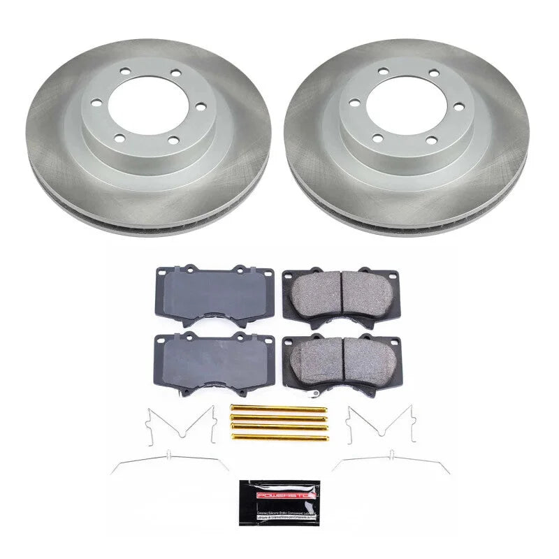 Power Stop Front Semi-Coated Rotor Kit fits 2003-2009 Lexus GX470 / 2003-2009 Toyota 4RUNNER / 2003-2009 Toyota 4RUNNER LI...