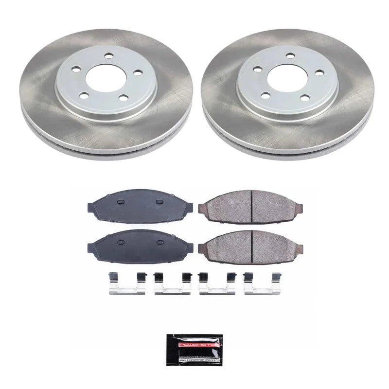 Power Stop Front Semi-Coated Rotor Kit fits 2003-2011 Ford Crown Victoria / 2003-2010 Lincoln Town Car / 2003 2004 Mercury...