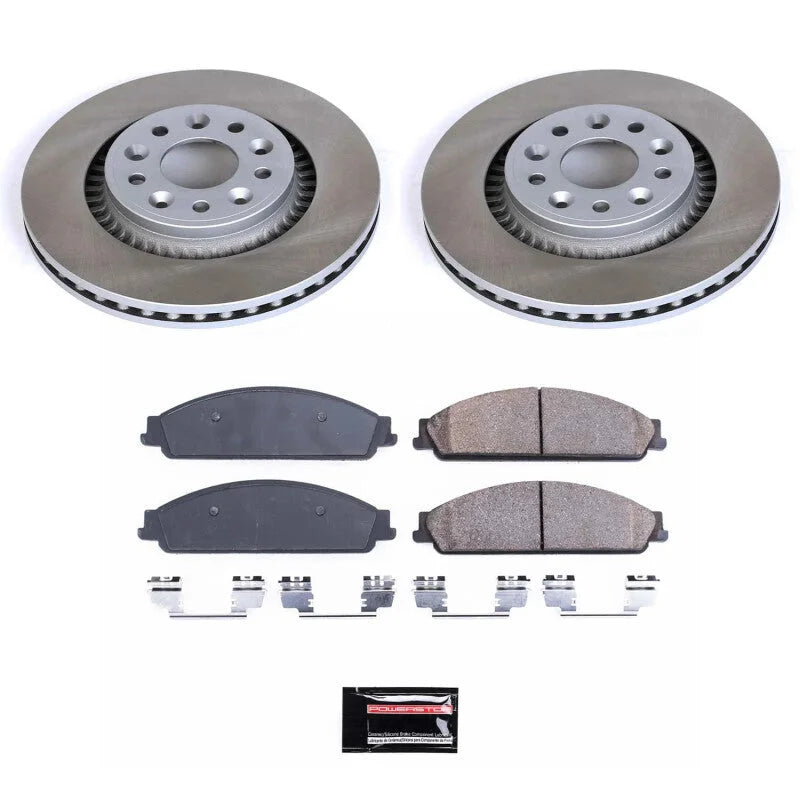 Power Stop Front Semi-Coated Rotor Kit fits 2005-2007 Ford Five Hundred / 2005-2007 Ford Freestyle / 2008 2009 Ford Taurus...