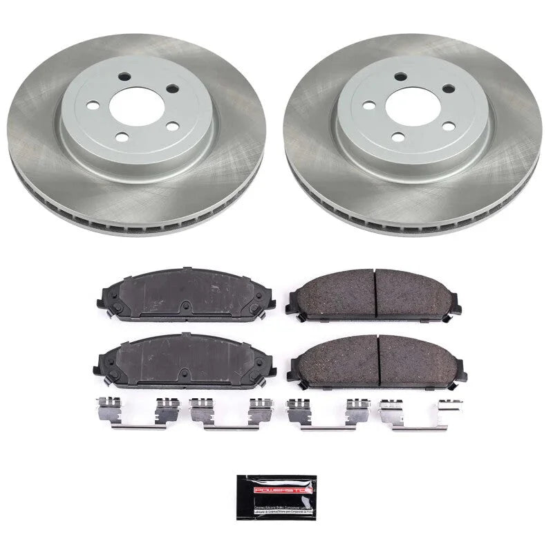 Power Stop Front Semi-Coated Rotor Kit fits 2005-2010 2013 2014 2018-2023 Chrysler 300 / 2005-2020 Chrysler 300 C / 2005-2...