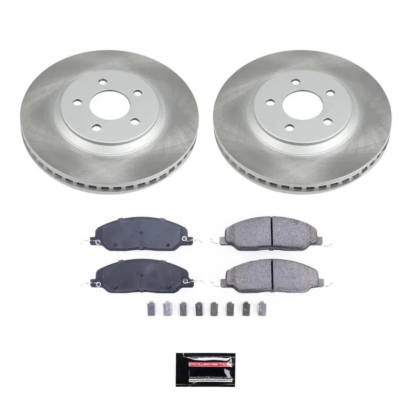 Power Stop Front Semi-Coated Rotor Kit fits 2005-2010 Ford Mustang