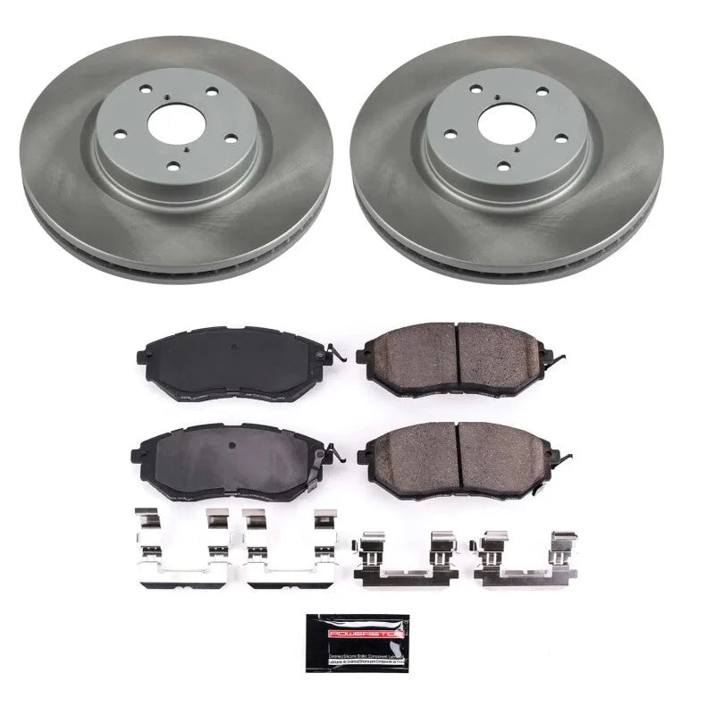 Power Stop Front Semi-Coated Rotor Kit fits 2006-2007 Subaru B9 Tribeca / 2015-2019 Subaru Legacy / 2015-2019 Subaru Outba...