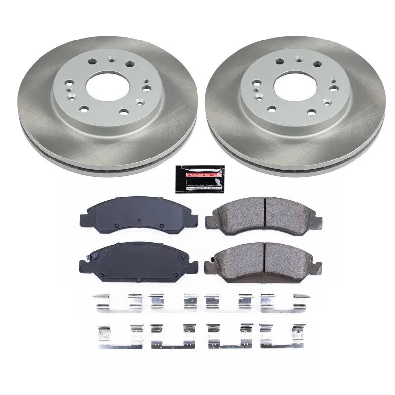 Power Stop Front Semi-Coated Rotor Kit fits 2008-2020 Cadillac Escalade / 2009-2013 Cadillac Escalade Hybrid / 2011-2020 C...