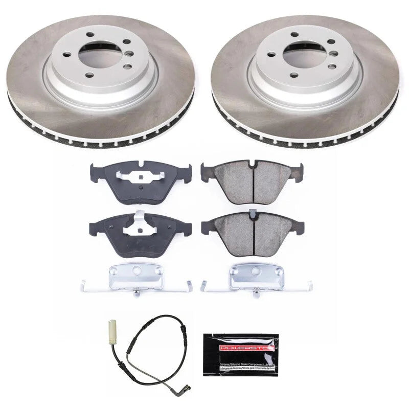 Power Stop Front Semi-Coated Rotor Kit fits 2009-2010 BMW 335D / 2007-2010 BMW 335I