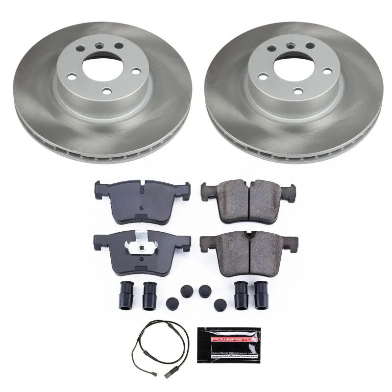 Power Stop Front Semi-Coated Rotor Kit fits 2011-2018 BMW X3 / X4