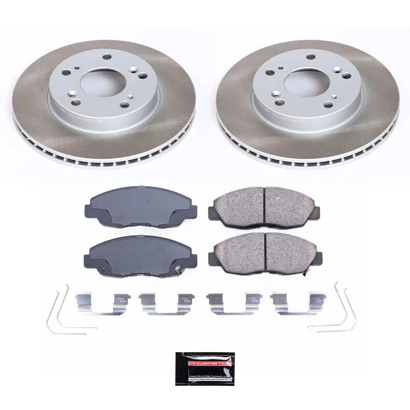 Power Stop Front Semi-Coated Rotor Kit fits 2012-2015 Honda Civic