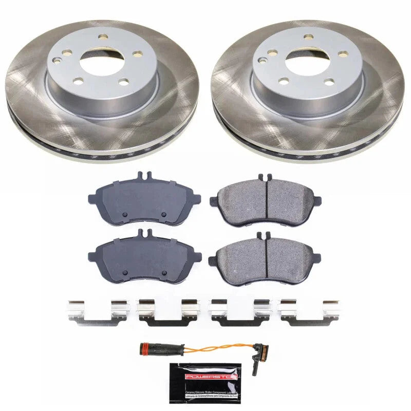Power Stop Front Semi-Coated Rotor Kit fits 2012-2015 Mercedes-Benz C250 / 2008-2012 Mercedes-Benz C300 / 2012-2015 Merced...
